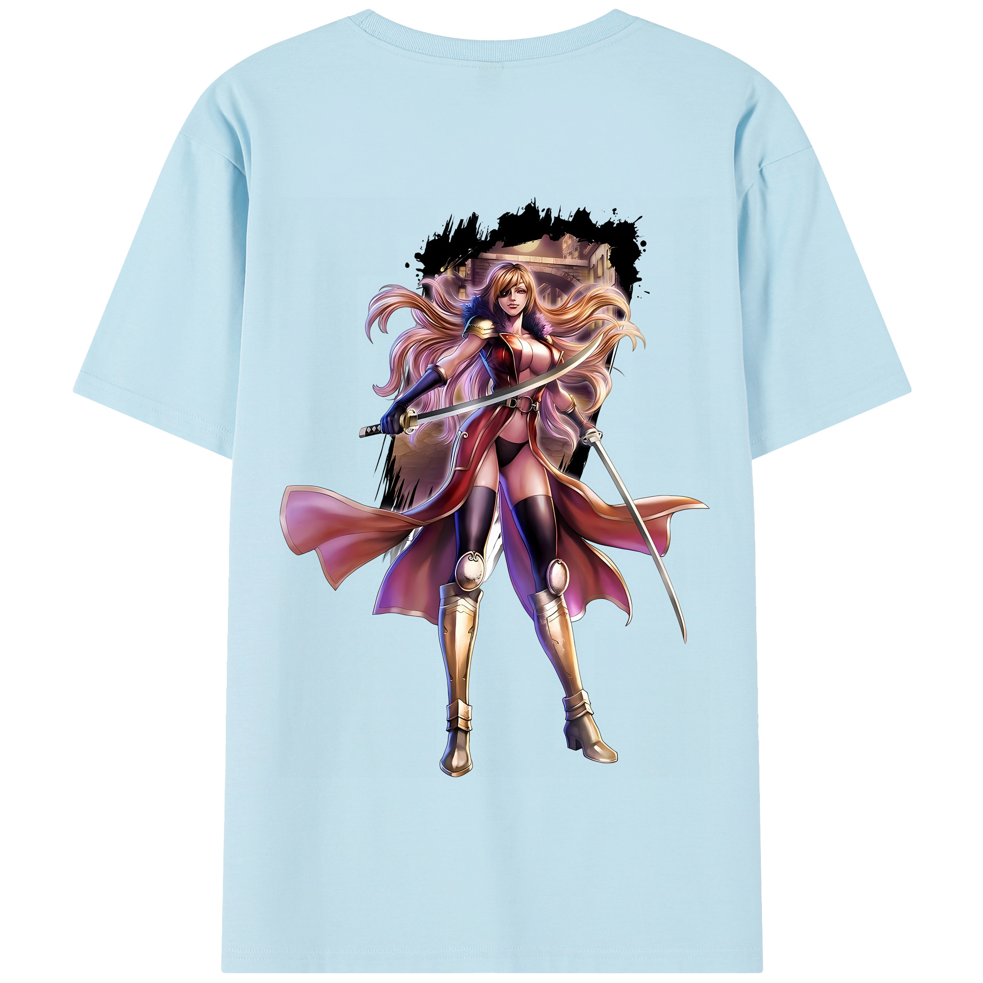 （画像用） 北斗の拳 Fist of the North Star 綿100％半袖Tシャツ（背面プリント）